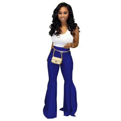 China New Arrival Solid Color Viable Women High Waist Elastic Top Plus Size Rocket Pants for sale