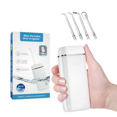 China 360 2021 Rated Water-flosser Professional Dental Oral Portable Teeth Irrigator Usb 140ml Rechargeable Wireless Water Flosser for sale