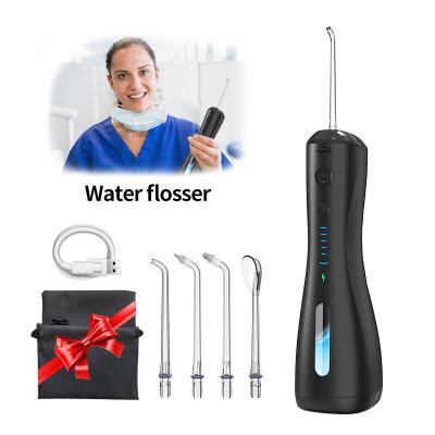 China 360 Rated Household Usb Rechargeable Left Travel Nozzle Jet Electronic Oral Irrigator Portable Water Flosser For Dental Clinic for sale