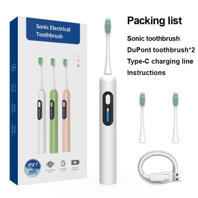 China New ABS+PP Ultrasonic Head Wholesal Electric Adult Deep Cleaning Rechargeable Electric Toothbrush For Adult for sale