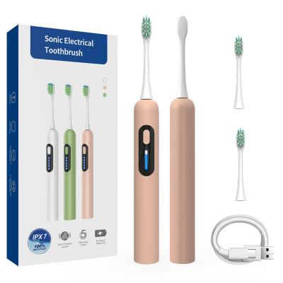 China Sonic Rechargeable Electric Toothbrush High Quality Rechargeable with Replacement Brush Head for sale