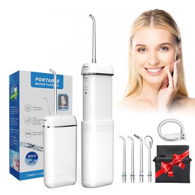 China 360 Oral Irrigation Ipx8 Mini Water Flosser Irrigator Travel Irrigator Jet Floss Tooth Wate Oem Rated Spout Dental Spa for sale