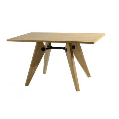 China modern design solid wood solid wood square wooden dining table set for restaurant for sale