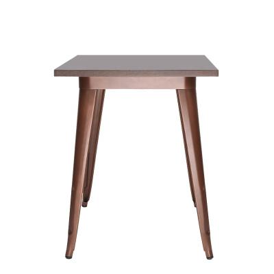 China DINING TABLE DINING TABLE Vintage Style Metal Legs Restaurant Desk Solid Wood Dining Table for sale