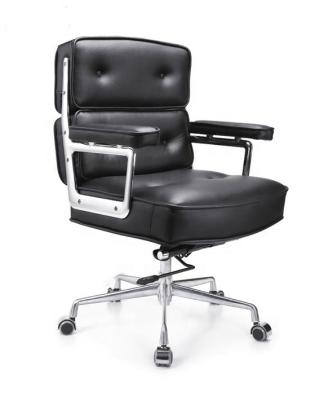 China Wholesale Luxury Modern Adjustable PU Leather Office Swivel Chair (Height) (Height) With Wheels for sale