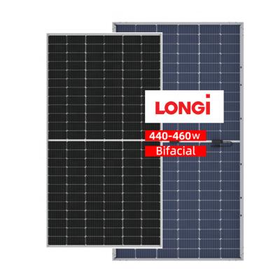 China Longi Hi-Mo 4 Cell Solar Panel 440W 445W 450W 455W 460W Bifacial Longi Solar Panel 166mmx166mm 166mmx166mm LR4-72HBD 440-460W 144 for sale