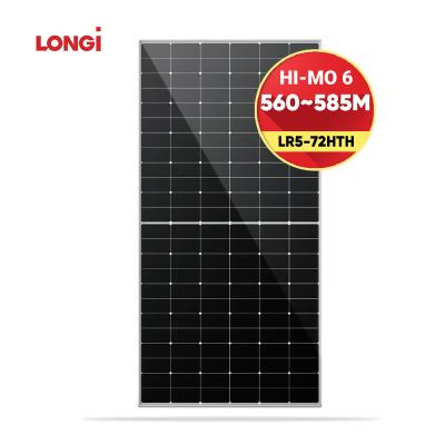 China New Model 560w 565w 570w 580w 585w PV Solar Panel Hi-MO6 Solar Panel System Longi Tier1 550w 400w Solar Power System Module Price 1000w Solar Panel for sale