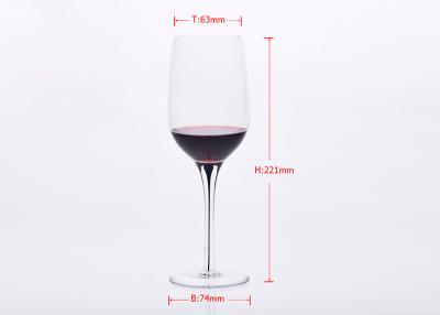 Chine Longue main claire en verre de vin de Stemware soufflée avec personnalisé à vendre