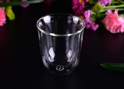 China Doppel-wandige Glastrommel 8.6*4.3*10cm des Super Clear-doppel-wandige Borosilicat-Glas-/Partei zu verkaufen