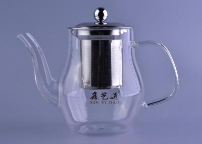 China hitzebeständige Trinkglas-Teekanne des Volumen-700Ml mit rostfreiem Filter und Deckel zu verkaufen