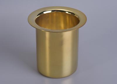 China 400Ml Golden Electroplated Stainless Steel Metal Candle Holders Decorative Taper for sale