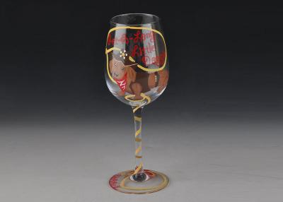 Chine Les beaux verres de vin en cristal remettent à vin rouge de peinture la tasse en verre personnalisée à vendre