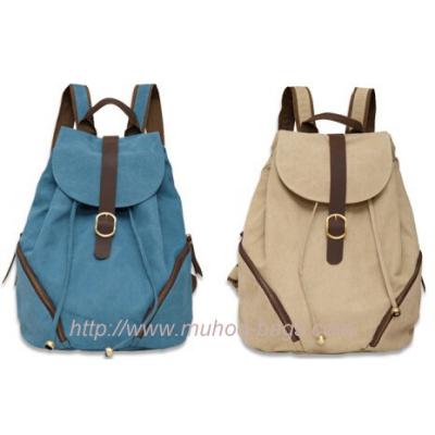 China Fashion blue Canvas Casual School backpack for Lady (MH-5016) for sale