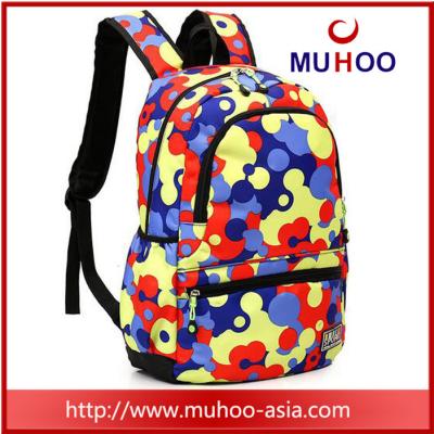 China Printed high school travel hiking backpacks school bag for outdoor for sale