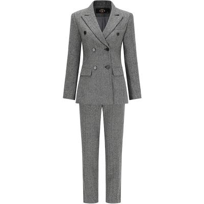 China 2022 OEM Anti-wrinkle Women's Regular Suits Elegant Women's Regular Tuxedo High Quality High Quality Custom Made Woman's Wool for sale