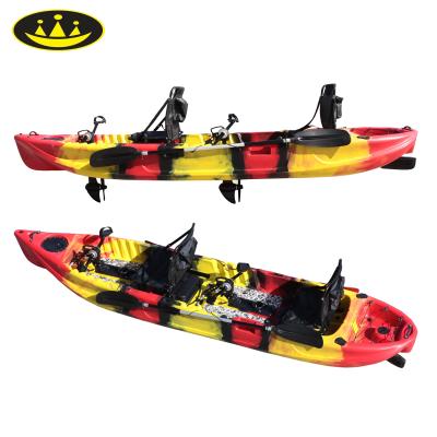 China LLDPE Double Angler Kayak With Pedal Drive System Or 34T Electric Motor for sale