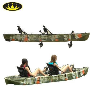 China LLDPE Double Kayak With Pedal Drive System And High Quality Motor for sale