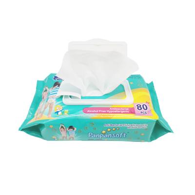 China SKIN CARE Panpansoft Brand Factory Baby Tissues OEM Wholesale Price Wet Spunlace Tissue Paper for sale