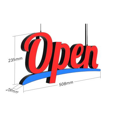 China ABS Anti-UV abcmix hot sales material OPEN window display LED sign for retail stores for sale