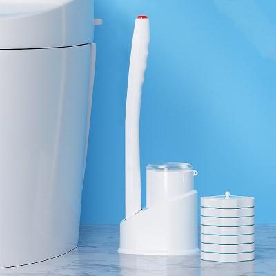 China ZZhome Viable Disposable Replaceable Sponge Main Toilet Brush With Cleaning Fluid for sale