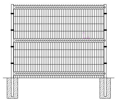 China Easily Assembled Eco Friendly PVC Coated Wire Mesh Fence 3D Curved Security Welded Fence for sale