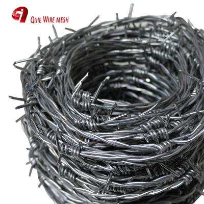 China Suppliers Anti-Corrosion Barbed Wire Galvanized 14 Gauge Galvanized Barbed Wire for sale