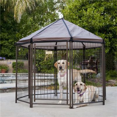 China Wholesale Breathable Outdoor Welded Large Wire Mesh Dog Kennel Fence Panel Dog Kennel Designs For Sale for sale