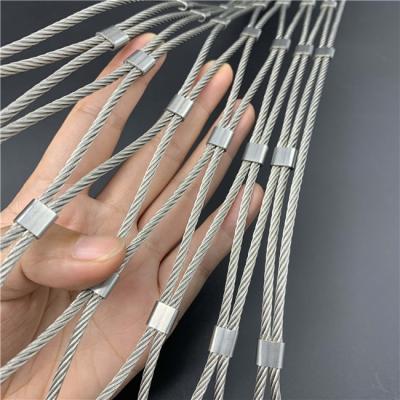 China Plain/Twill/Stainless Steel Wire Rope Mesh Dutch Weave Factory Wholesale Manufacture For Railing For Zoo Animal Cages for sale