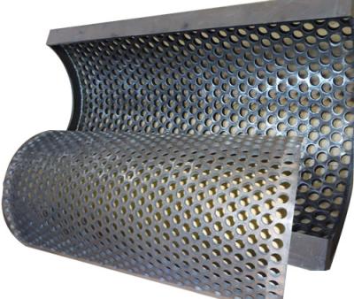 China Sieve 0.8mm Hole 80mm Width Perforated 304 Stainless Steel Sieve Bend Screen for sale