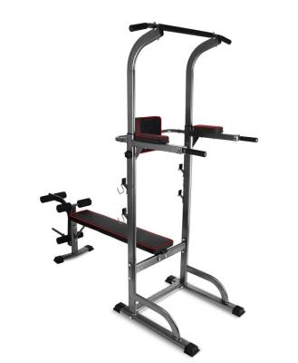 China ZYFIT Universal Power Tower Workout Adjustable Multifunctional Home Fitness Equipment Pull Up Bar Dip Station With Gym Bench for sale