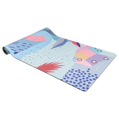 China Full Printed Foldable Rubber Yoga Mat Dance Mat Kids Digital Printed Suede Mat Natural Custom Eco Friendly Microfiber Yoga Mat ZYFIT 1.5mm Quality Yoga Mat for sale