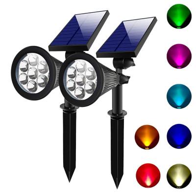 China Garden Lawn Floodlight LED Solar Adjustable Outdoor Decorative Garden Spotlight for sale