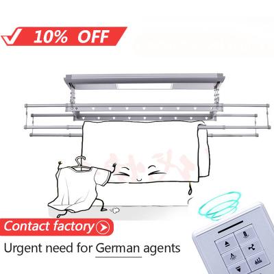 China Wholesale Products Aluminum Metal Laundry Rack Electric Drying Clothesline Lighting for sale