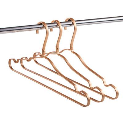 China Gold boutique gold luxury standard white rose hangers non slip hanger for sale