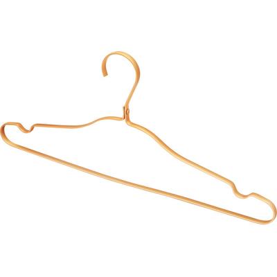 China Gold Foil Gold Coat Hangers For Custom Cloth Hangers for sale