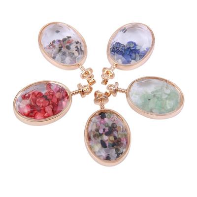 China Other Wholesale Tumbled Crystal Pendulum Oval Shape Palm Crystal Pendant for sale