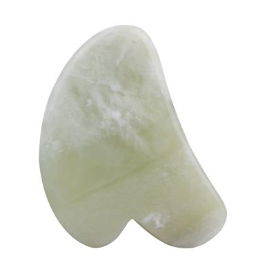 China Natural Green Jade Face Guasha for Facial Massage for sale