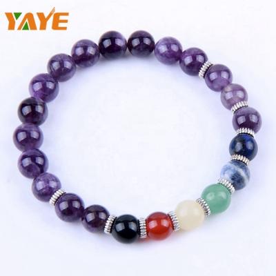 China China Wholesale Bulk Crystal Chakra Bracelet Bead Bracelet For Women for sale