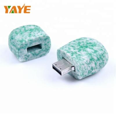 China Europe wholesale natural marble stones usb flash order,polymer clay stone usb,computer instrument usb for sale