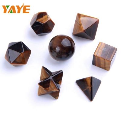 China Europe Wholesale 7 Chakras Crystal Reiki Healing Tiger Eye Stone Set for sale