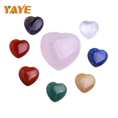 China Europe Factory Price Natural Reiki Healing Crystals Heart Shape Quartz Tumbled Stone From Europe Home Decoration for sale