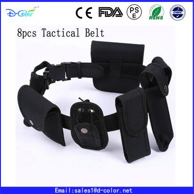 China Multi-Functional Security Tactical Belt Set Police 8pcs Outdoor Belt Tools for sale