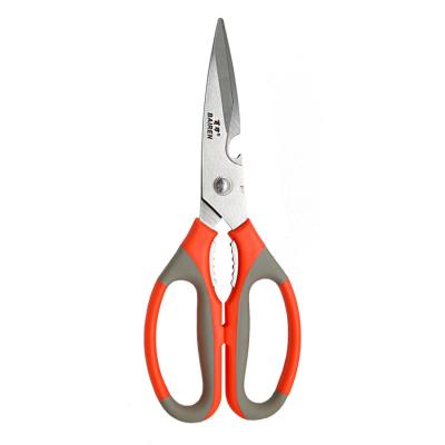 China Multifunctional Durable PP+TPR Stainless Steel Meat Cutting Kitchen Shears Chicken Scissors for sale