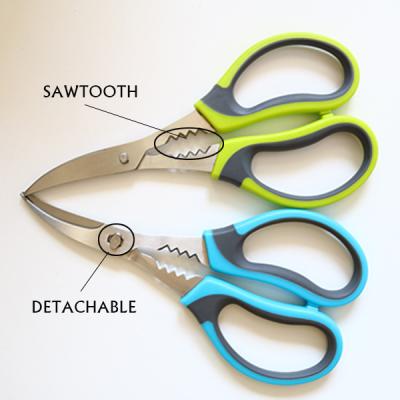 China Durable Good Quality Soft Comfortable Kitchen Scissors Stainless Steel Sharp Handle Chicken Scissors for sale