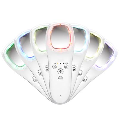 China Anti-Puffiness Massage Hot Cold Therapy LED Massage Facial Photon Skin Care Vibrate Acupuncture Apparatus for sale