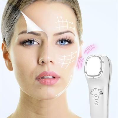 China Anti-Puffiness LED Massage Hot Cold Therapy Face Lift 7 Colors LED Photon Skin Care Vibrate Acupuncture Apparatus for sale