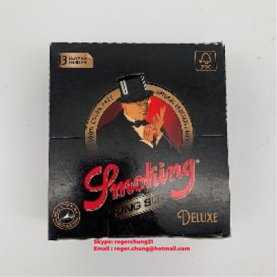 China Smoking King Slim Black Rolling Paper  Rolling Paper Slow Burning Papers. for sale