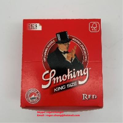 China Smoking King Slim Red  Rolling Paper  Rolling Paper Slow Burning Papers. for sale