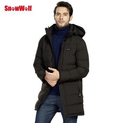 China Viable Men's Rechargeable Battery Heated Jacket With Hood Waterproof Wind Resistant USB Heated Clothing Men Jacket Heated Coat For Heating for sale