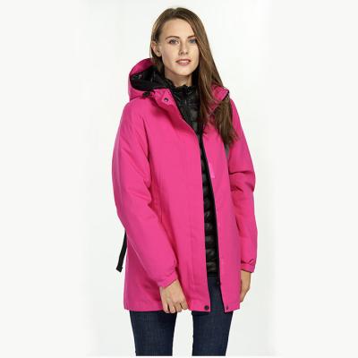 China Waterproof Outdoor Waterproof Heating Coat USB Heating Jacketing Electrically Heated Clothing For Women To Keep Warm for sale